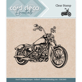 Card Deco Essentials Clear Stamp - Motor cycle