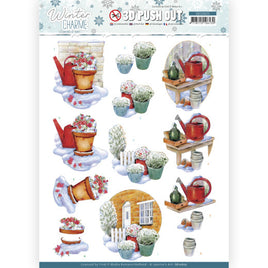 3D Push Out - Jeanine's Art - Winter Charm -  Watering Can