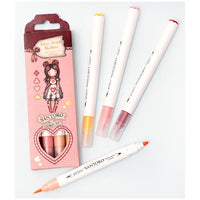 GOR- Gorjuss Lost in Wonderland Fiber Brush Markers Reds, Pink, Yellow