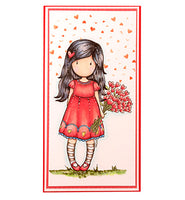 Santoro Gorjuss - Collectable - Mask/Stencils - Dots & hearts/leaves Gorjuss Essentials nr.269