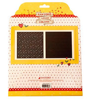 Santoro Gorjuss - Collectable - Mask/Stencils - Dots & hearts/leaves Gorjuss Essentials nr.269