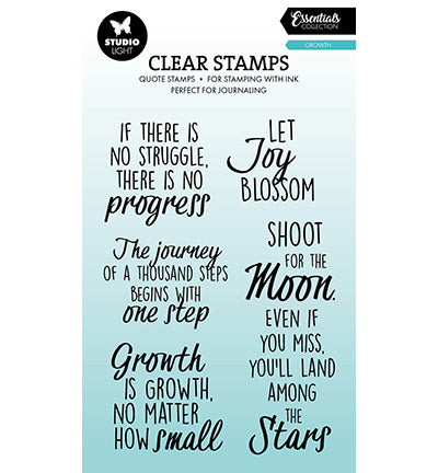 Studio Light - Essentials - Clear Stamp Quotes - Growth| Craftzone ...