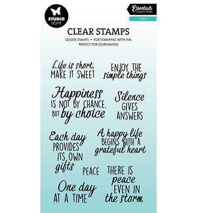 Studio Light - Essentials - Clear Stamp Quotes - Peace| Craftzone Australia