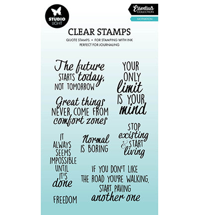 Studio Light - Essentials - Clear Stamp Quotes - Motivation| Craftzone ...