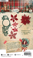 Studio Light • JMA Cutting Die Poinsettias & Ice Swirl Frame Festive Nostalgia