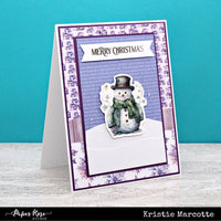 Paper Rose - Merry Christmas A5 size pkt 10 sheets Sentiment Sheets Foil printed
