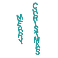 Presscut - Cutting and Embossing Dies - Merry Christmas (Vertical)