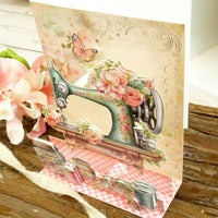 Hunkydory - POP-UP STEPPER CARD : SEW WONDERFUL