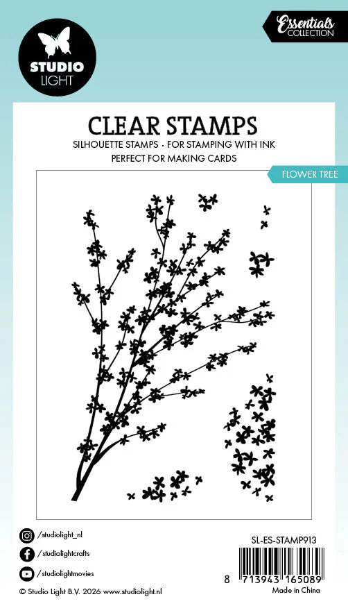 Studio Light - Essentials - Clear Stamp - Flower tree| Craftzone Australia