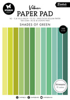 Studio Light • Essentials Vellum/Parchment/Pergamano Paper Pad Shades of Green 24 SHEETS