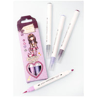 GOR- Gorjuss Lost in Wonderland Fiber Brush Markers Purples,Grey