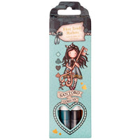 GOR- Gorjuss Lost in Wonderland Fiber Brush Markers Blues, Black, Brown