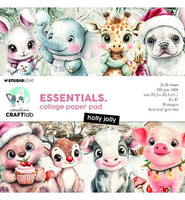 Creative Craftlab - Essentials - Holly Jolly 8x8 Inch Collage Paper Pad (CCL-ES-CPP368)