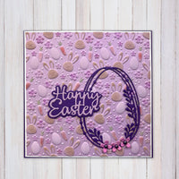 Nellie's Choice • 3D Embossing Folder Background Bunnies and Carrots 5.9x5.9"