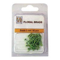 Nellie's Choice • Floral Brads 3mm (40pcs/pkg) Available in many colours