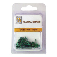 Nellie's Choice • Floral Brads 3mm (40pcs/pkg) Available in many colours