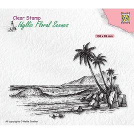 Nellie Snellen • Idyllic Floral Scenes Clear Stamps Tropical Coast