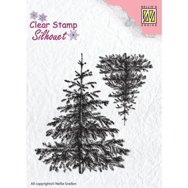 Nellie's Choice - Silhouette Clear Stamps "Christmas Fir-Trees"