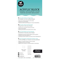 Studio Light - Essentials Acryl Stamp Block for Clear and Cling Stamps with Grid 15x7x0.8cm Nr.02