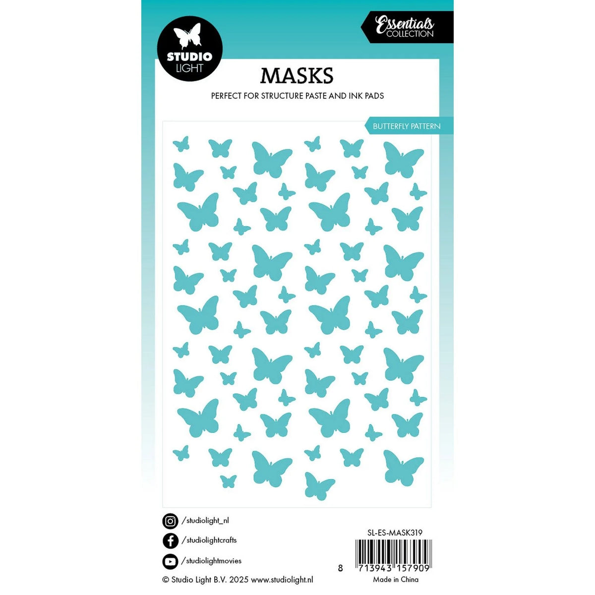 Studio Light • Essentials Mask Butterflies background| Craftzone Australia