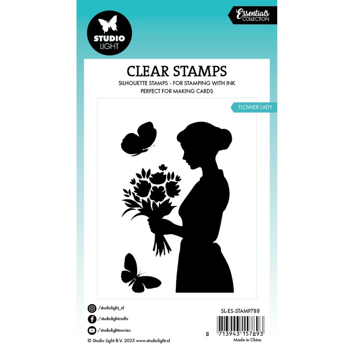 Studio Light • Essentials Clear Stamp Flower lady| Craftzone Australia