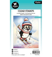 Studio Light  - Essentials - Clear Stamps - Skiing Penguin (SL-ES-STAMP897)