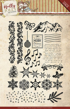 Yvonne Creations - Clear Stamp - Holly Jolly