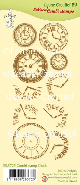Leane Creatief - Clear Stamps - Combi Clocks