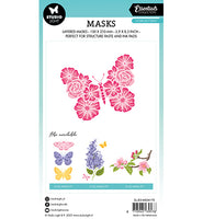 Studio Light - Mask/Stencil- Floral Butterfly - Essentials No 170