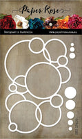 Paper Roses -  Die - Bubbles Circle Background