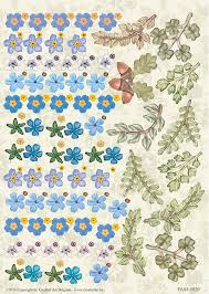 3D - Die Cut - Flowers & Leaves Assorted Colours FA65-0020