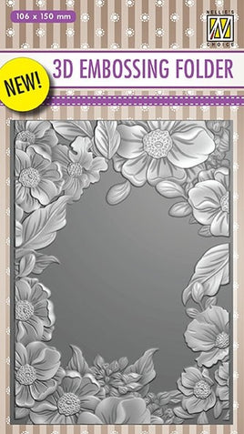 Nellie's Choice - 3D Embossing folder Flower Frame