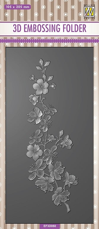 Nellie's Choice - 3D EMBOSSING folder slimline Leaves & Flowers ...
