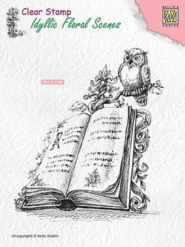 Nellie's Choice - Clear Stamps - Book with Owl