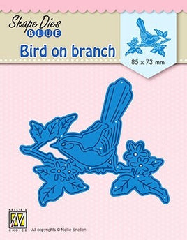 Nellie's Choice -  Shape Dies Blue "Bird on branch"