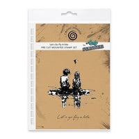 Andy Skinner Design - Let's Go Fly A Kite Pre Cut Rubber Stamp Set