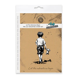 Andy Skinner Design - Pre Cut Rubber Stamp Set - Let The Adventure Begin