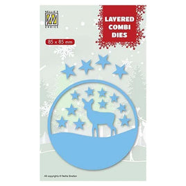 Nellie's Choice - Layered Combi Dies - Round Deer C