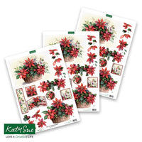 
              Katy Sue - 3D Die Cut Decoupage – Poinsettia Basket
            