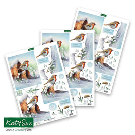 Katy Sue - Die Cut Decoupage – Robin on Pot