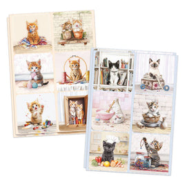 Katy Sue - Die Cut Decoupage – Craft Kittens (2 A4 sheets Toppers)