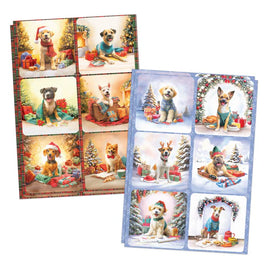 Katy Sue - 3D Die Cut Decoupage – Santa Paws Die Cut Toppers Set (2 Sheets)