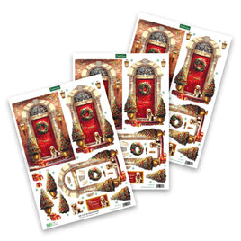 Katy Sue - 3D Die-Cut Decoupage - Christmas Morning Door Scene