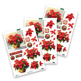 Katy Sue - 3D Die Cut Decoupage – Potted Poinsettia