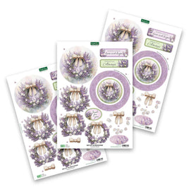 Katy Sue - 3D Die-Cut Decoupage - Lavender Wreath
