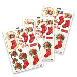 Katy Sue - 3D Die-Cut Decoupage - Christmas Stockings