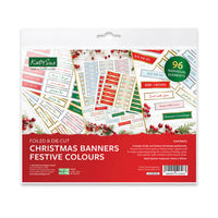 
              Katy Sue - Die Cut - Foiled Christmas Banners, Festive Colours, 96 Sentiments
            