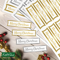 
              Katy Sue - Die Cut - Foiled Merry Christmas Straight Banners Selection, Pack of 4
            