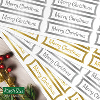 
              Katy Sue - Die Cut - Foiled Merry Christmas Straight Banners Selection, Pack of 4
            
