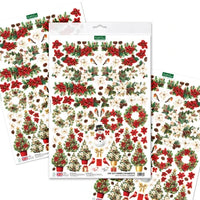 Katy Sue - 3D Die Cut Decoupage – Petite Poinsettias Die Cut Embellishments